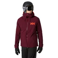 Kurtki i kamizelki sportowe męskie - Kurtka Narciarska Męska Helly Hansen Powderface Jacket Hickory - miniaturka - grafika 1