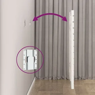 Wezgłowie łóżka, białe, 206x3x91,5 cm, lite drewno sosnowe Lumarko - Inne meble do sypialni - miniaturka - grafika 7