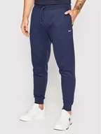 Spodnie sportowe męskie - Tommy Jeans Spodnie dresowe DM0DM15380 Granatowy Slim Fit - miniaturka - grafika 1
