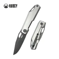 Noże - Nóż składany Kubey Verijero Grey Titanium, Blackwashed 14C28N by George Ovchinnikov (KB340B) - miniaturka - grafika 1