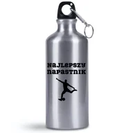 Shakery i bidony sportowe - Butelka/bidon 500 ml prezent dla napastnika, napastnik piłka nożna + imię, 1 - miniaturka - grafika 1