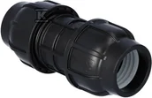 Łączniki, trójniki, kształtki - Złączka zaciskowa PP 50x50 PN16, do rur PE, kolor czarny - miniaturka - grafika 1