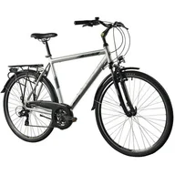 Rowery - Rower trekkingowy INDIANA X-Road 1.0 M17 28 cali męski Srebrny 2024 - miniaturka - grafika 1