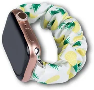Akcesoria do smartwatchy - Materiałowa opaska do Watch 7 / 6 / 5 / 4 / 3 / 2 / SE (41 / 40 / 38mm) pasek bransoleta bransoletka na gumce ananas - miniaturka - grafika 1
