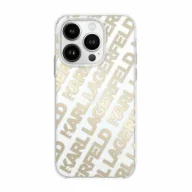 Etui i futerały do telefonów - Etui Karl Lagerfeld IML Fullover Logo na iPhone 15 Pro - złote - miniaturka - grafika 1