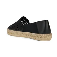 Espadryle damskie - Geox Damskie sandały D Lampedusa D Espadryle Wedge, czarny, 37 eu - miniaturka - grafika 1