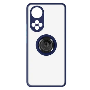 Etui do Honor 50 i Huawei Nova 9 Bi-materiał z metalowym pierścieniem - niebieskie - Etui i futerały do telefonów - miniaturka - grafika 1