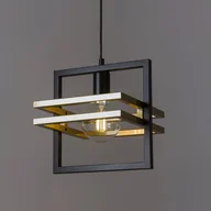 Lampy sufitowe - Merci lampa wisząca 1-punktowa czarna/złota 32386 - miniaturka - grafika 1