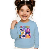 Bluzy dla dziewczynek - BLUZA DZIECIĘCA KPOP DEMON HUNTERS HUNTRIX 122-128 BAWEŁNIANA JAKOŚĆ - miniaturka - grafika 1