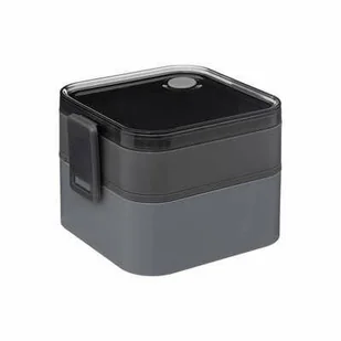 Lunch box śniadaniówka 5five simply 1,5l szary/czarny - Lunch boxy - miniaturka - grafika 1
