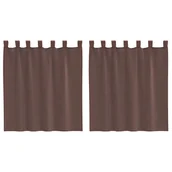 Zasłony - vidaXL Zasłony woalowe z zakładką na górze 2 szt. Brązowe - miniaturka - grafika 1