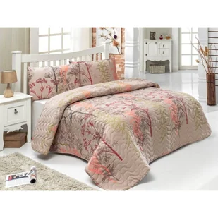 Pikowana dwuosobowa narzuta z poszewkami na poduszki Brownies, 200x220 cm - Narzuty - miniaturka - grafika 1