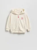 Bluzy dla dziewczynek - Reserved - Bluza z kapturem - złamana biel - miniaturka - grafika 1