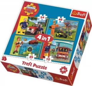 Trefl Puzzle 4w1 Strażak Sam na ratunek 34311 - Puzzle - miniaturka - grafika 3