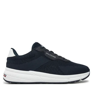 Sneakersy Tommy Hilfiger Lightweight Rwb Knit FM0FM05423 Granatowy - Sneakersy męskie - miniaturka - grafika 1