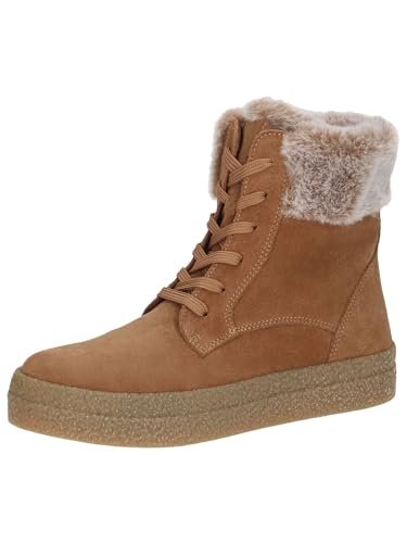 Caprice Damskie ciepłe buty 9-26100-43, modne kozaki, Cognac Suede, 41 EU, Cognac Suede, 41 EU