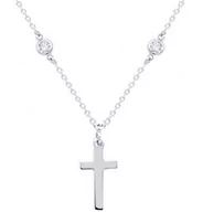 Biżuteria religijna - Naszyjnik CHOKER SREBRO 925 Krzyżyk - miniaturka - grafika 1