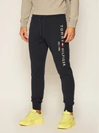 Spodnie sportowe męskie - Tommy Hilfiger Spodnie dresowe Basic Branded MW0MW08388 Granatowy Regular Fit - miniaturka - grafika 1