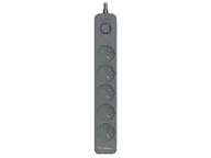 Listwy zasilające - Listwa zasilająca antyprzepięciowa TRACER Power Line+ 3,0 m Graphite (5 gniazd) - miniaturka - grafika 1