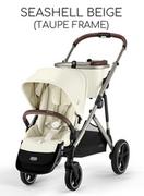 Wózki dziecięce - CYBEX GAZELLE S Seashell Beige (Taupe Frame) - miniaturka - grafika 1