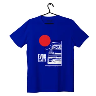 T-shirt Mitsubishi Lancer EVO8 JDM niebieska-L - Odzież do sportów motorowych - miniaturka - grafika 1
