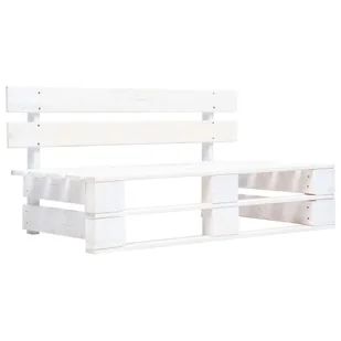 VidaXL Ogrodowa sofa środkowa z palet, biała, drewno sosnowe 3066505 - Sofy ogrodowe - miniaturka - grafika 1