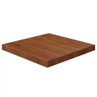 Kwadratowy blat do stolika, ciemnobrązowy, 50x50x4 cm, lity dąb! Lumarko! - Meble modułowe i akcesoria - miniaturka - grafika 1