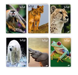 Tetis Zeszyt A5 32k.kratka WILD EL-M6-032-KA5 - Zeszyty szkolne - miniaturka - grafika 1