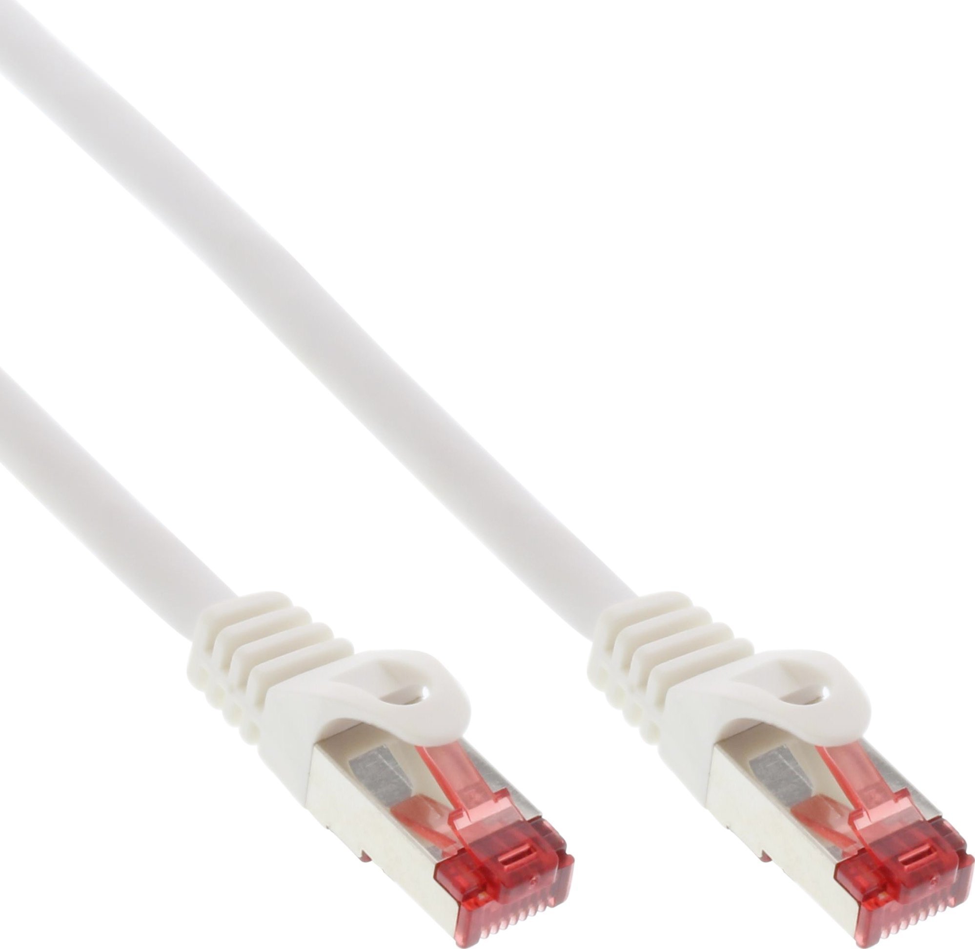 InLine 100pcs. Bulk-Pack InLine® Patch Cable S/FTP PiMF Cat.6 250MHz PVC copper white 0.5m