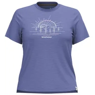 Koszulki sportowe damskie - Koszulka damska Smartwool Mountain Sol Short Sleeve Graphic Tee Rozmiar: L / Kolor: niebieski - miniaturka - grafika 1