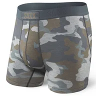 Majtki męskie - Bokserki męskie szybkoschnące SAXX VIBE Boxer Brief Modern Fit moro - szare - miniaturka - grafika 1