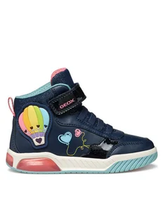 Geox Sneakersy J Inek J56ASA 0BCKC C4358 D Granatowy - Buty dla dziewczynek - miniaturka - grafika 1