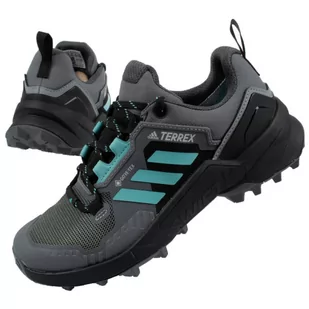 Buty adidas Terrex Swift R3 GTX W (kolor Szary/Srebrny, rozmiar 42) - Buty trekkingowe damskie - miniaturka - grafika 1