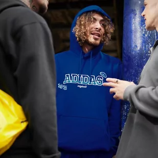 ADIDAS BLUZA Z KAPTUREM GRADIENT HD BLU - adidas - Bluzy męskie - miniaturka - grafika 1