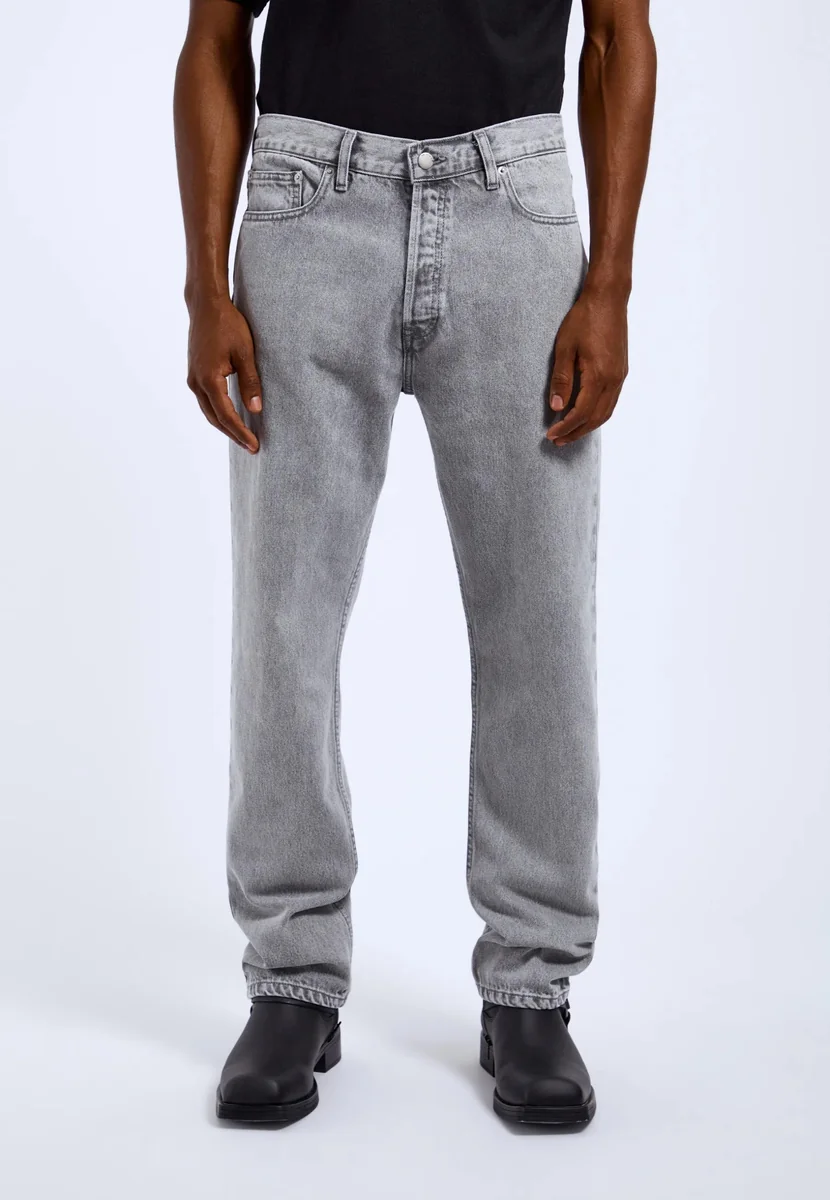 DR DENIM SZARE JEANSY MĘSKIE PROSTE Z BAWEŁNY 34/34 12BA