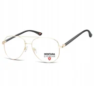 Okulary korekcyjne, oprawki, szkła - OPRAWKI Korekcyjne Zerówki Pilotki Optyczne złote - miniaturka - grafika 1