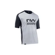 Koszulki rowerowe - Koszulka rowerowa mtb NORTHWAVE EDGE Jersey jasna szara - miniaturka - grafika 1
