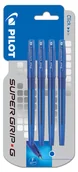 Długopisy - Pilot, Zestaw 4 długopisów Super Grip G, niebieskie - miniaturka - grafika 1