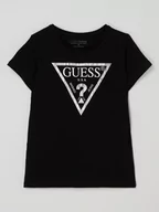 Koszulki dla dziewczynek - T-shirt z metalicznym nadrukiem - miniaturka - grafika 1