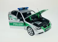 Samochody i pojazdy dla dzieci - WELLY BMW 330i E90 POLIZEI 1:24 SAMOCHÓD NOWY METALOWY MODEL - miniaturka - grafika 1