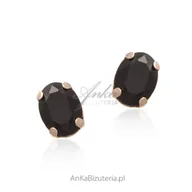 Kolczyki - ankabizuteria.pl Kolczyki srebrne Swarovski pozłacane różowym złotem - miniaturka - grafika 1