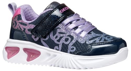 Geox J Assister Girl A, Trampki dziewczęce, Wielobarwna, 31 EU