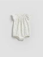 Body dla niemowląt - Reserved - Wzorzyste body z falbankami - biały - miniaturka - grafika 1