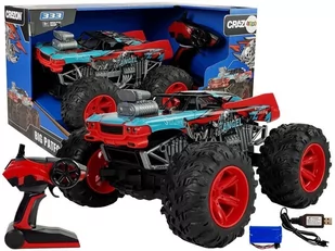 Import LEANToys Auto Terenowe Zdalnie Sterowane 1:14 2.4G RC Czerwone Duże Koła LT-7729-0 - Zabawki zdalnie sterowane - miniaturka - grafika 1
