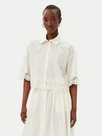 Koszule damskie - TWINSET Koszula 251TT2093 Écru Loose Fit - miniaturka - grafika 1