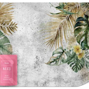 FOTOTAPETA NA ŚCIANĘ DO SALONU LIŚCIE MONSTERA KWIATY TAPETA BETON 250x175 - Fototapety FOTOTAPETA NA ŚCIANĘ DO SALONU LIŚCIE MONSTERA KWIATY TAPETA BETON 250x175 - Fototapety - miniaturka - grafika 1