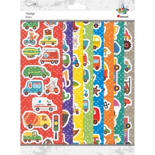 Naklejki papierowe 8 plansz pojazdy - Zabawki kreatywne - miniaturka - grafika 1