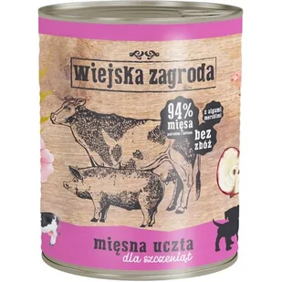 Alpha Spirit Wiejska Zagroda dla szczeniąt Mięsna uczta 800g - Mokra karma dla psów - miniaturka - grafika 1
