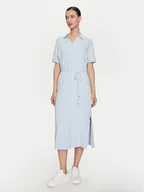 Sukienki - Tommy Hilfiger Sukienka codzienna WW0WW41278 Błękitny Regular Fit - miniaturka - grafika 1