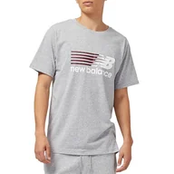 Koszulki sportowe męskie - Koszulka New Balance MT23904AGM - szara - miniaturka - grafika 1